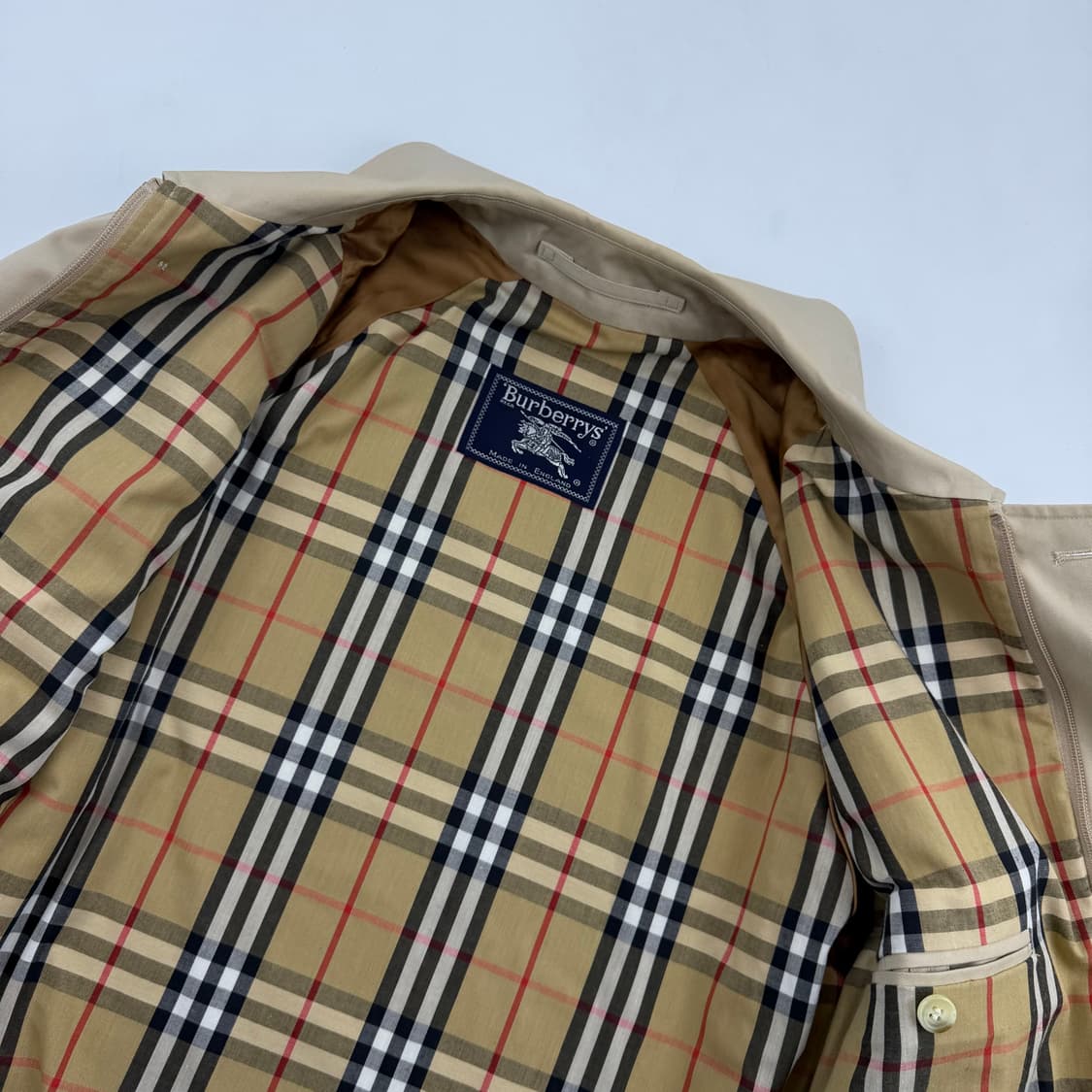 버버리 90s 노바체크 블루종 자켓 상품이미지5