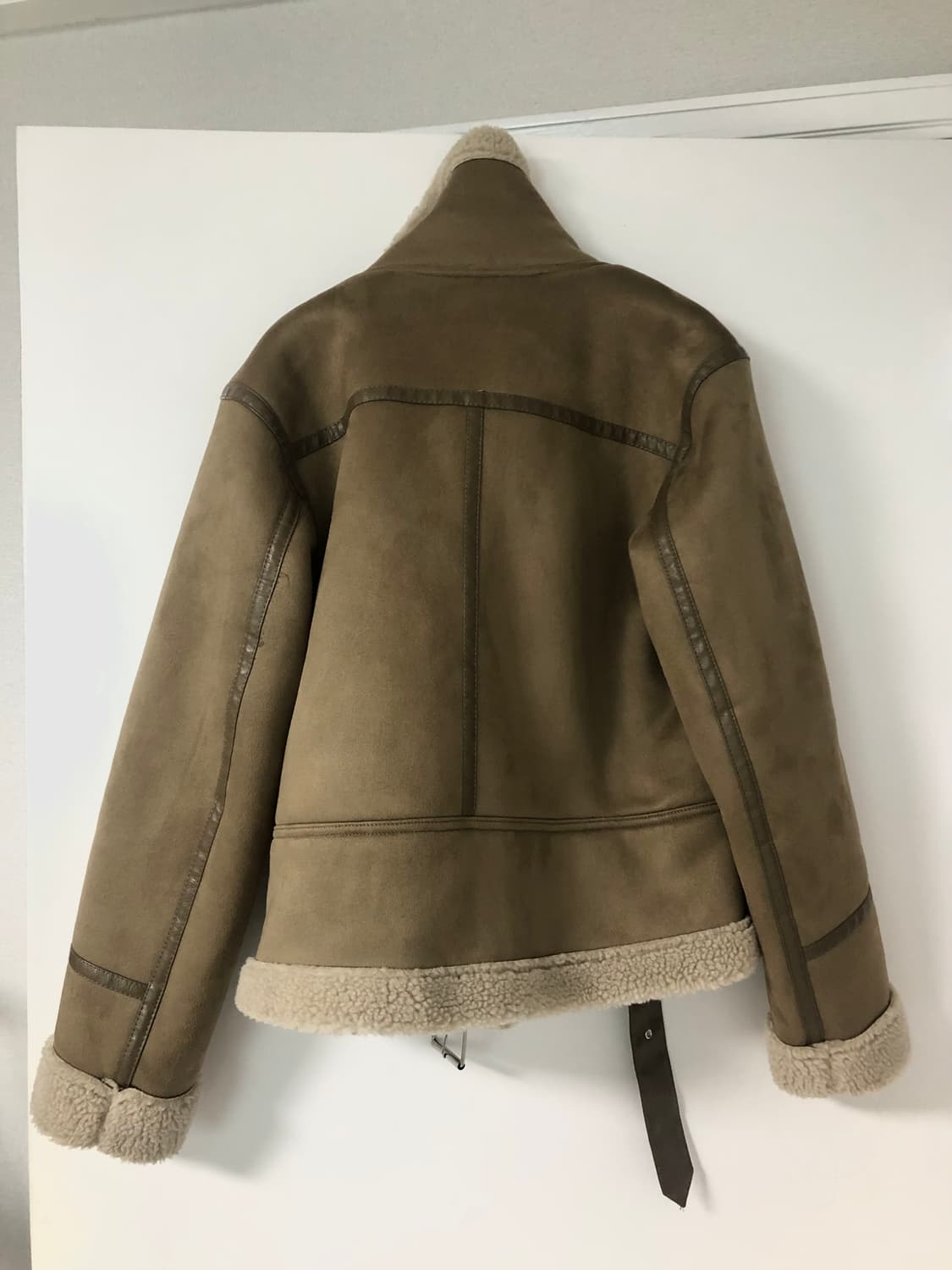 스웨이드 무스탕 베이지 상품이미지2