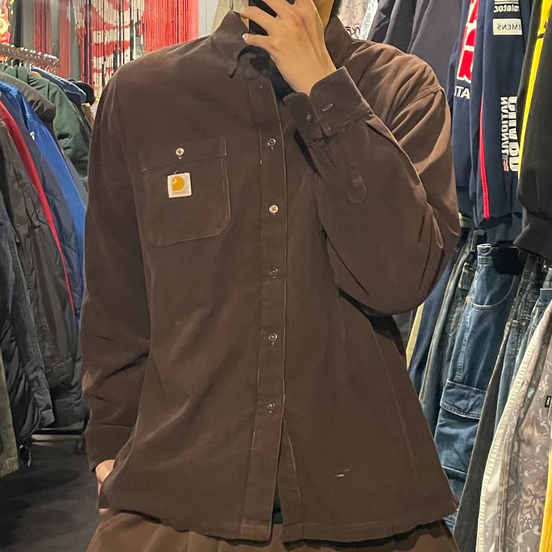 [IM] carhartt 칼하트 딥 버건디 코듀로이 셔츠 상품이미지2