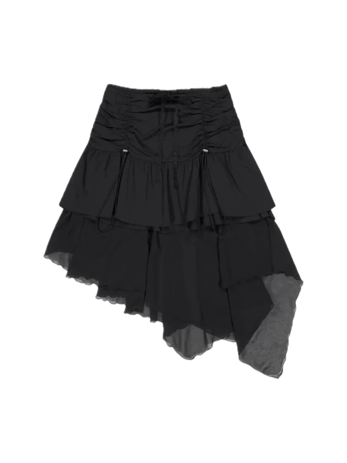 뚜오미오 LAYERED CHIFFON SKIRT [BLACK] 상품이미지1