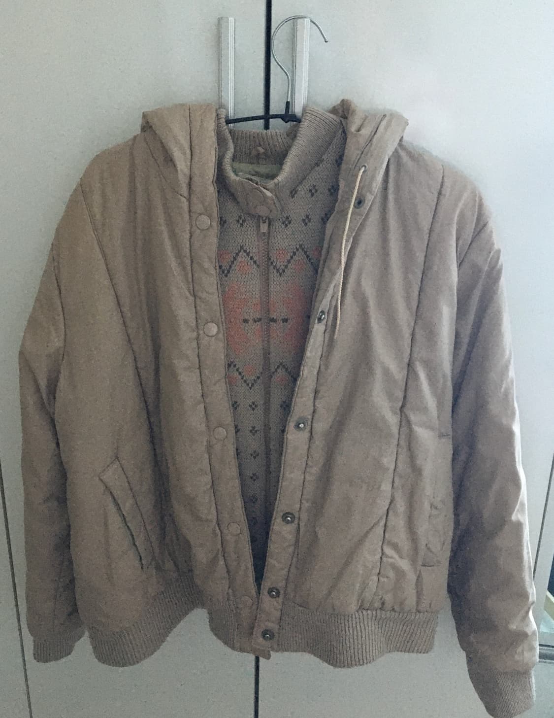 빈티지 베이지 패딩 상품이미지2