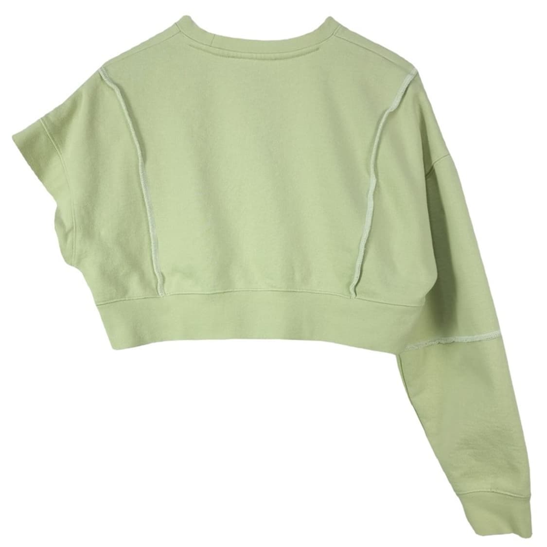 [앤더슨벨] 오버핏 크롭 언발란스 슬리브 맨투맨 M18842 상품이미지3