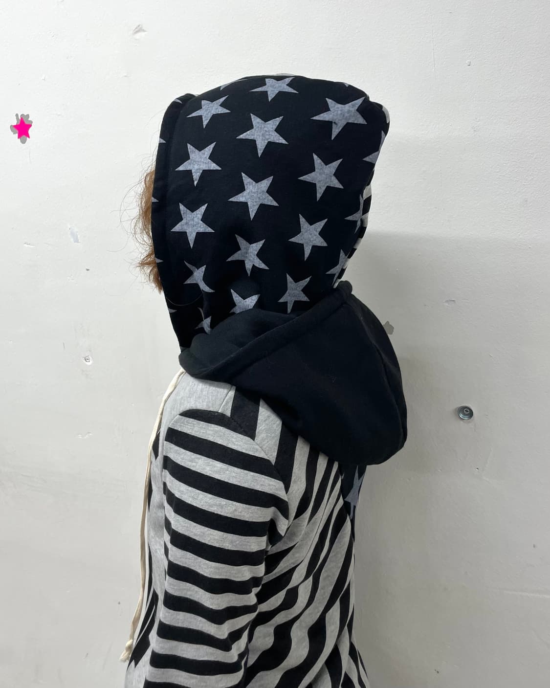 Blue Moon Star Gray Hooded Zip-Up 상품이미지7