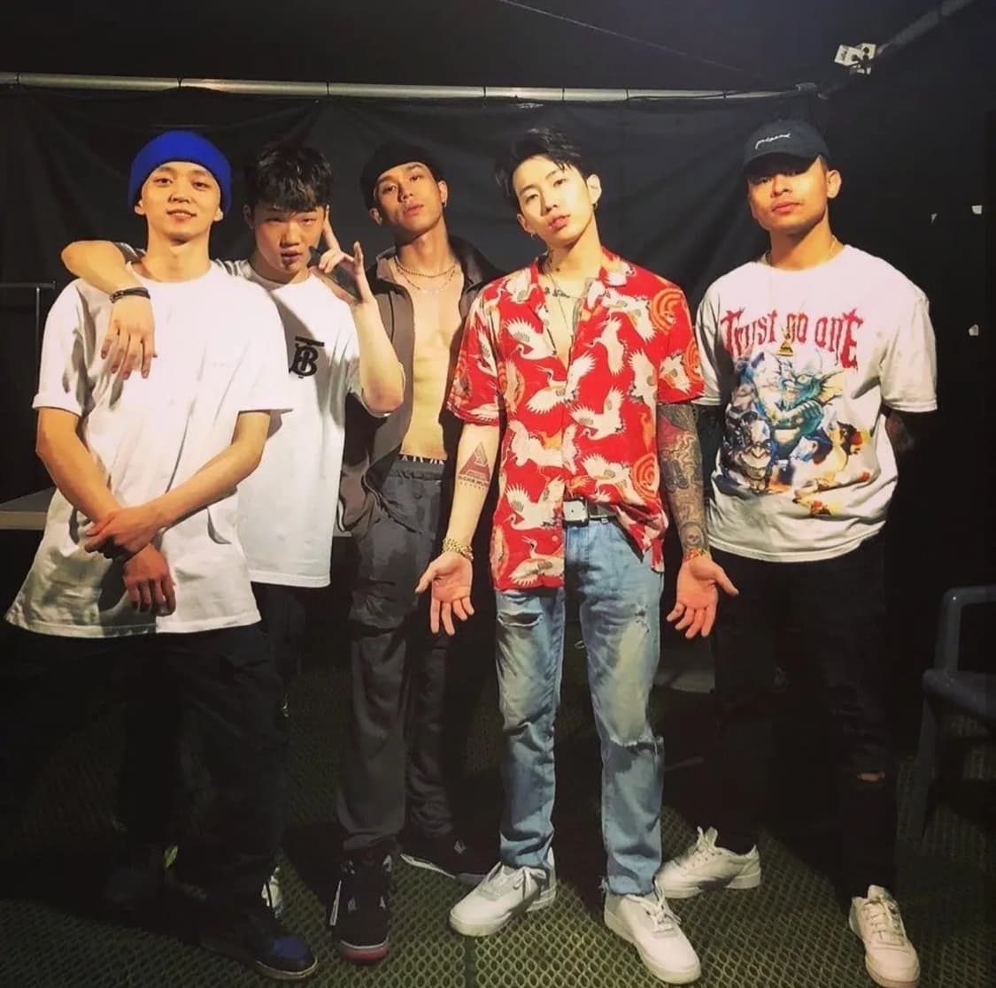 올세인츠 신형 스루 셔츠 학 올오버 패턴 하와이안 반팔 셔츠 박재범 L 상품이미지1