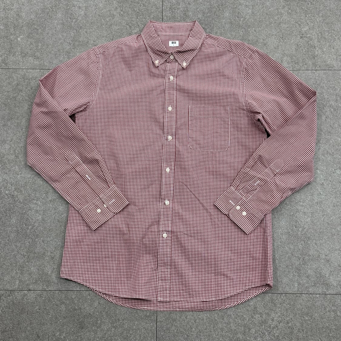 새상품급 유니클로 셔츠 레드체크 상품이미지4