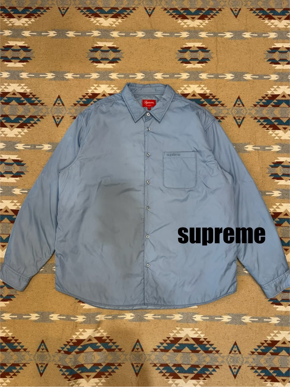 [XL] 슈프림 나일론 필드 셔츠 슬레이트 블루  상품이미지3