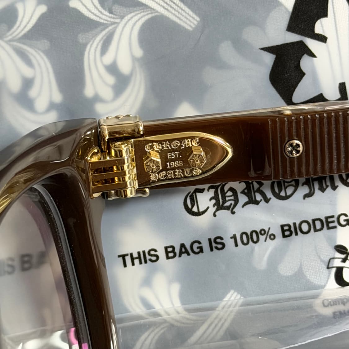 (OS) 크롬하츠 pen 15 골드 브라운 안경 상품이미지7