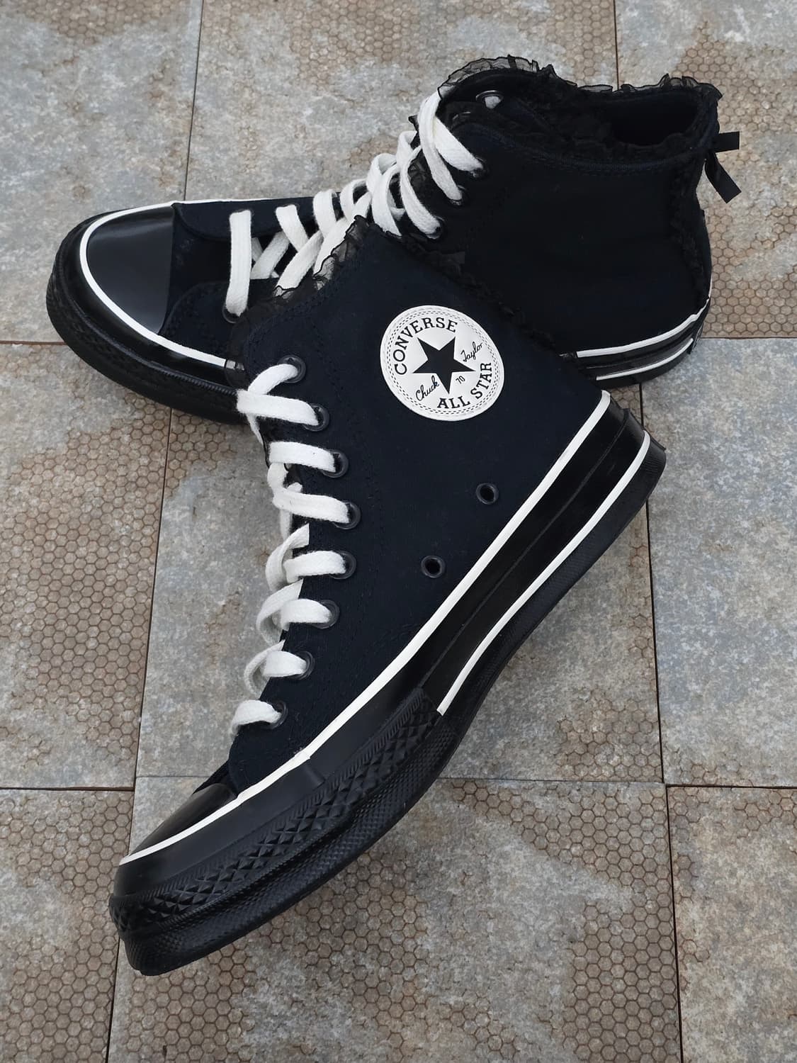 (250)컨버스 척 70 러플 보우 블랙 하이 상품이미지5