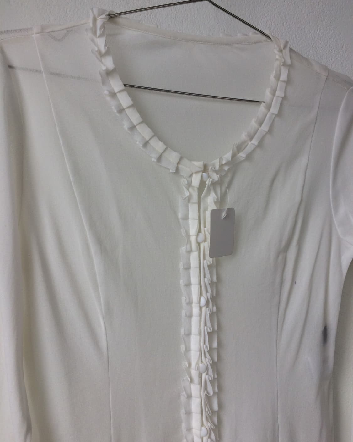 Pleats trimming mesh cardigan 상품이미지4