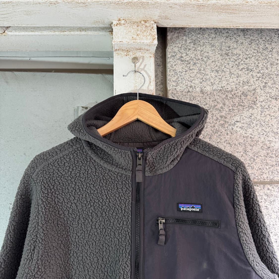 파타고니아 쉐르파 로고 반집업 자켓 상품이미지3