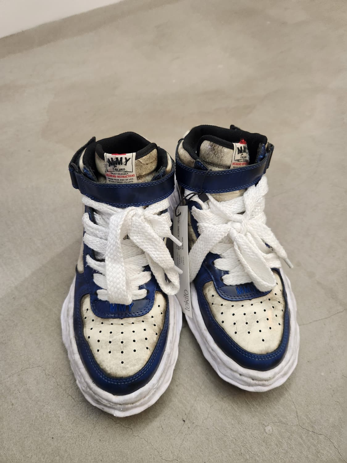 미하라 야스히로 웨인 브러쉬드 페이턴트 레더 하이 상품이미지4