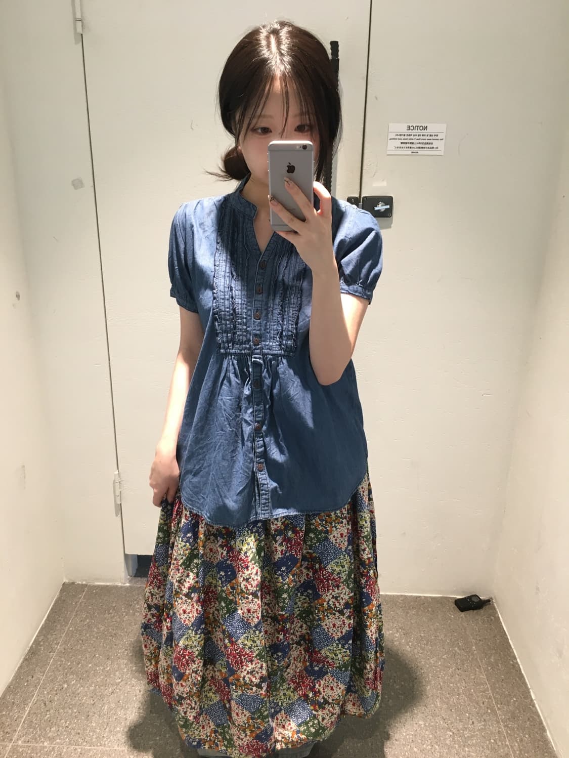 빈티지 데님 패치 모리 코디세트  상품이미지1