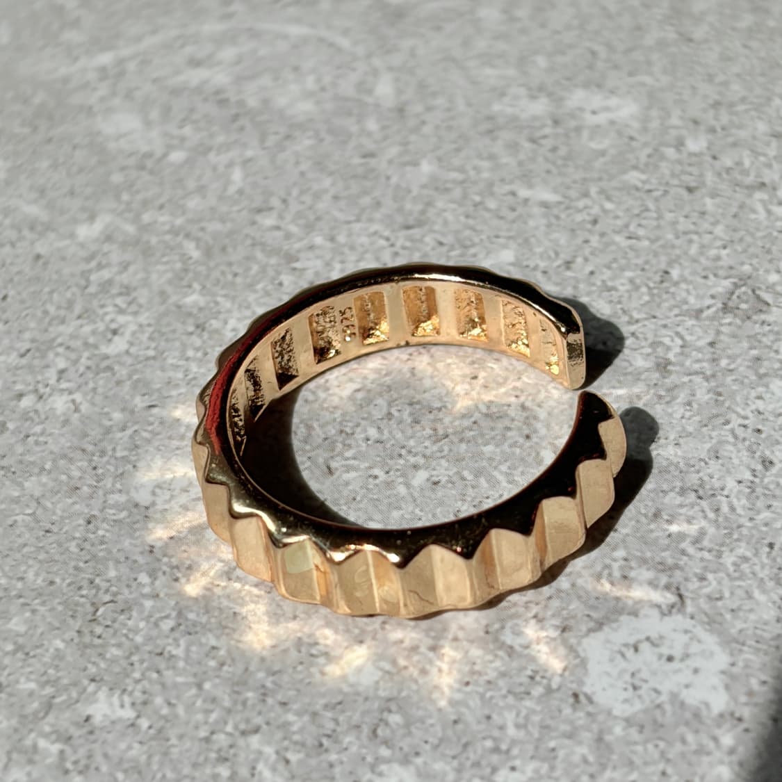 Oribell 코그휠 골드플레이트 925실버 오픈링 반지 상품이미지7