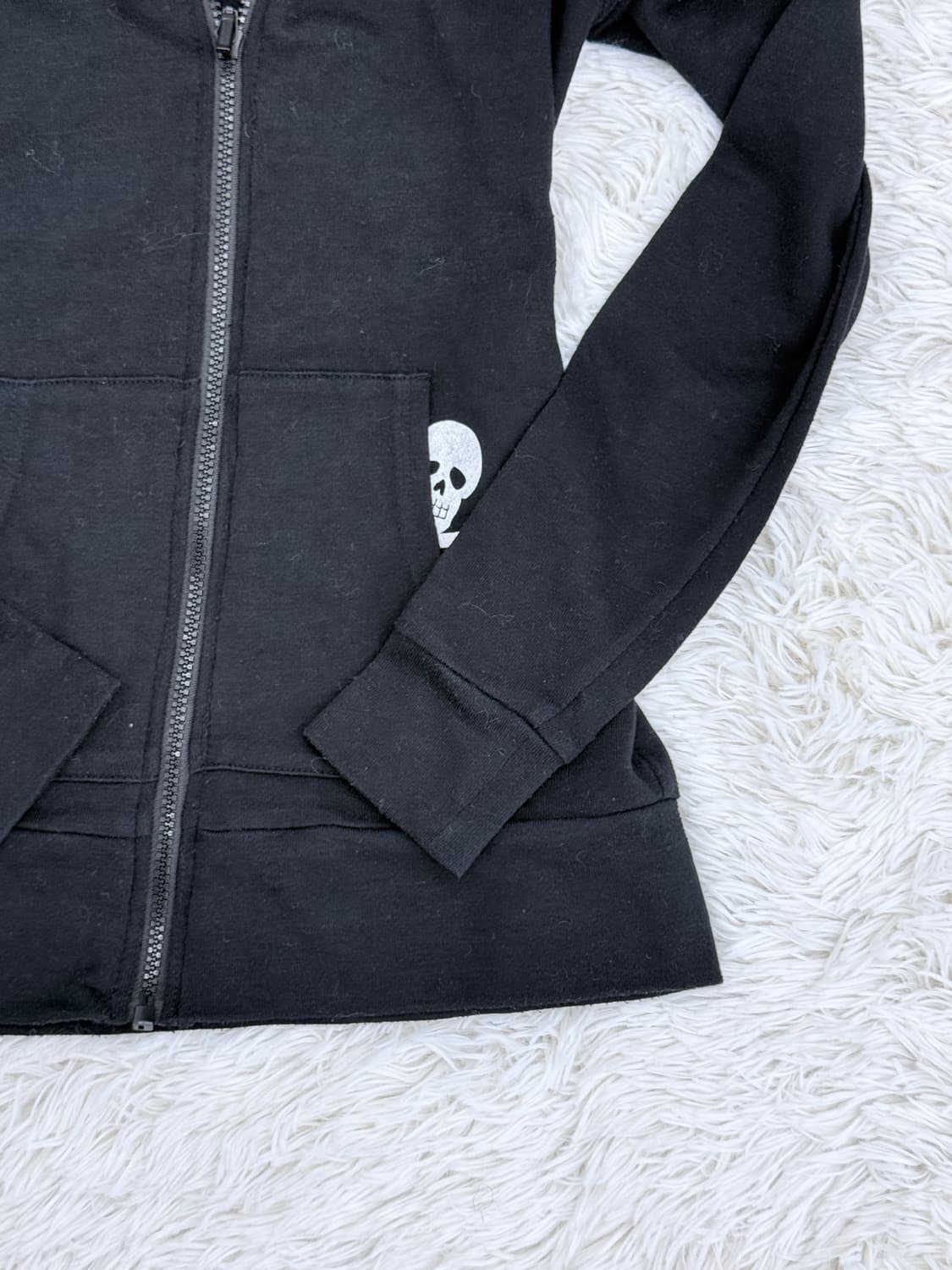 다크 스컬 퍼 후드집업 상품이미지4