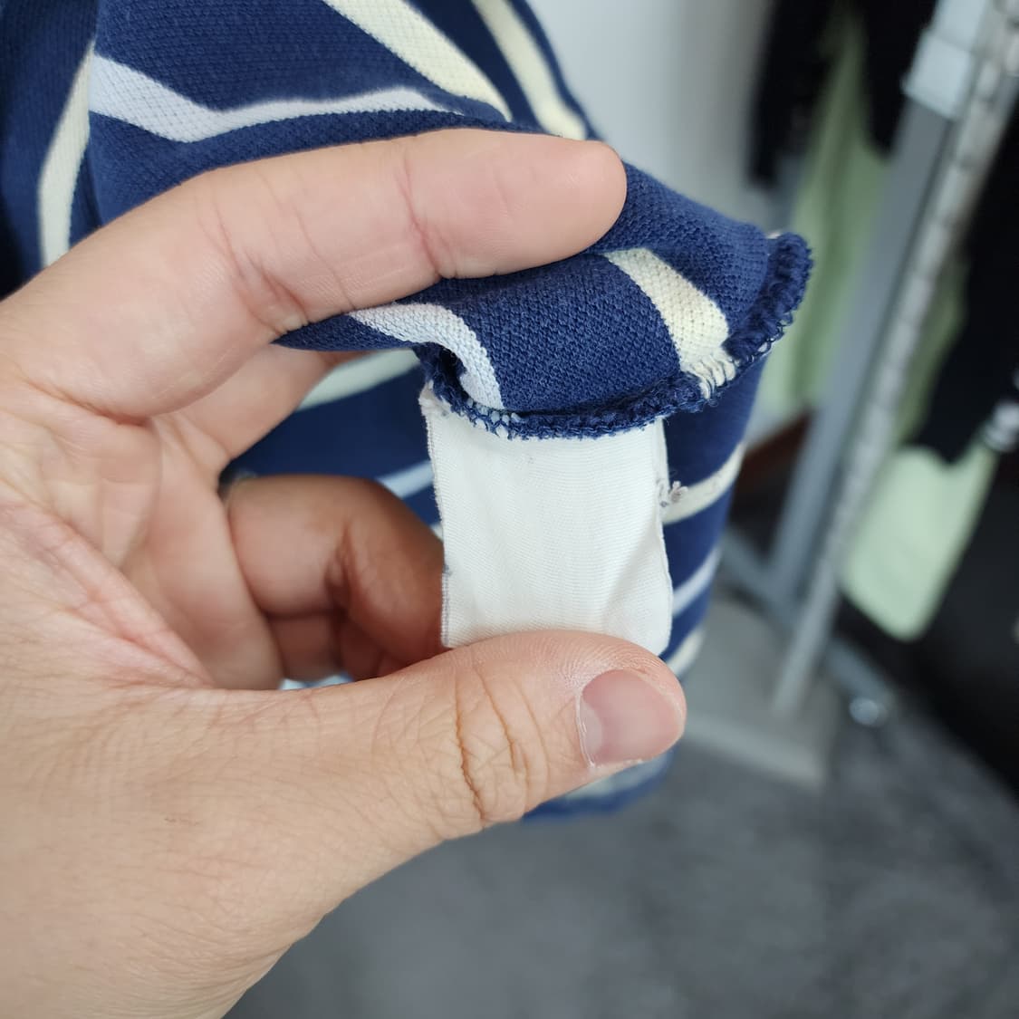 폴로 랄프로렌 스트라이프 반팔 폴로티 네이비 상품이미지5