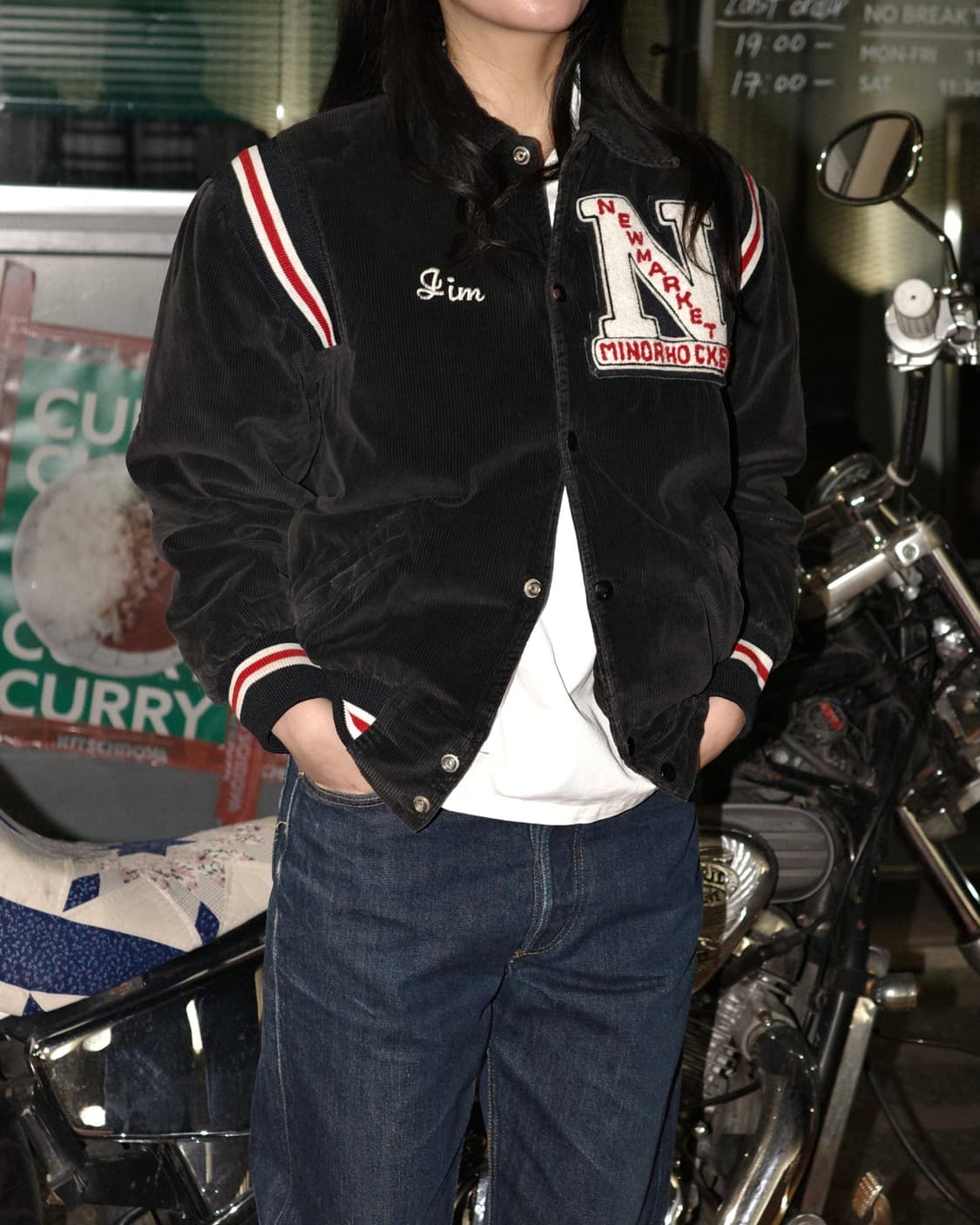 70s Newmarket minor hockey 코듀로이 레터맨 자켓 상품이미지8