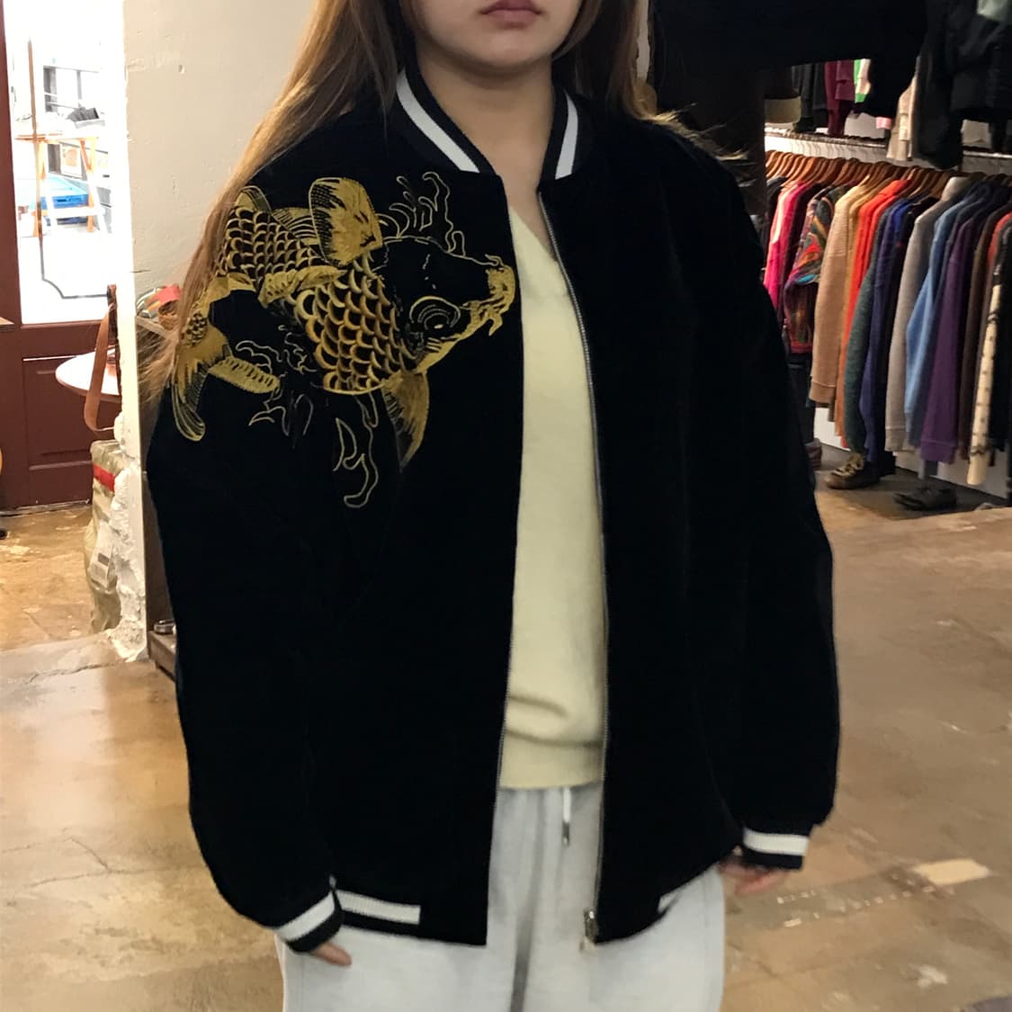 JAPAN VTG 일본 빈티지 리버시블 양면 스카쟌 남성 105 사이즈 상품이미지8