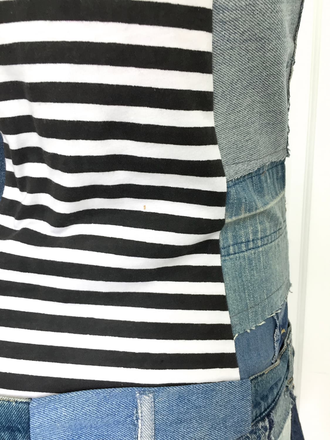 Rare Patchwork Denim Lettering Dress 상품이미지6