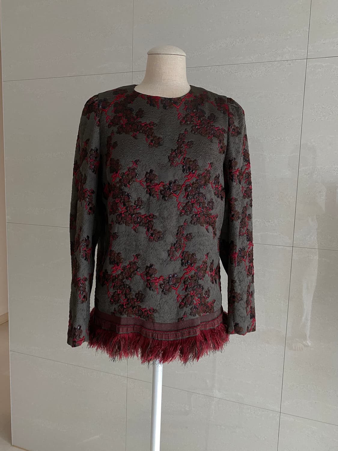 그리스 반 노튼 여성 자카드 탑 38사이즈 상품이미지5