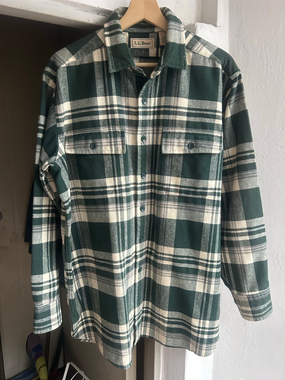 90‘s LL.Bean 엘엘빈 플란넬 체크셔츠 상품이미지2