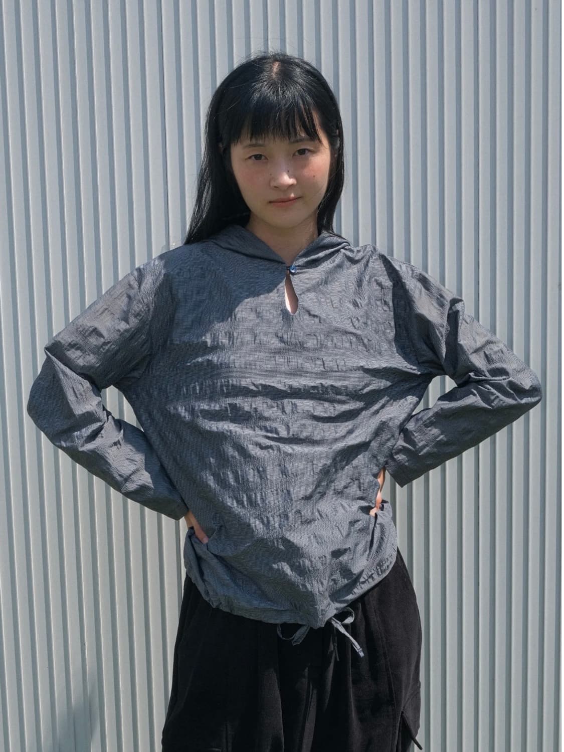 페스토 후드 블라우스 다크 레이크 상품이미지2