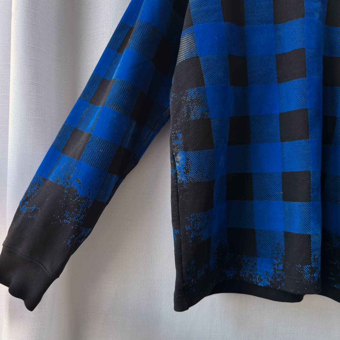 14AW 알렉산더맥퀸 아카이브 오버사이즈 벨벳 체크 맨투맨 (본사 샘플) 상품이미지3
