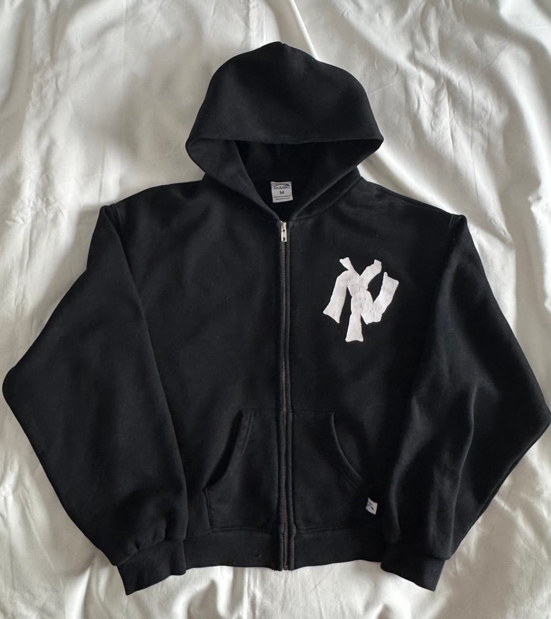 아킴보 클럽 양키스 누들 후드 집업 블랙 상품이미지1