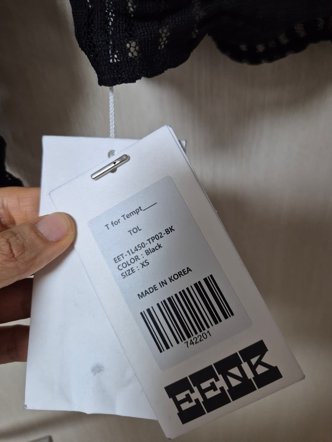 (새제품) EENK 잉크  top 잉크 시스루 탑  XS 상품이미지7