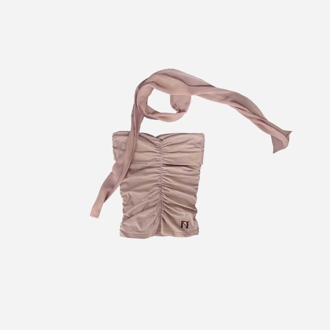 뉴얼린Shirring tube top + chiffon muf 상품이미지1