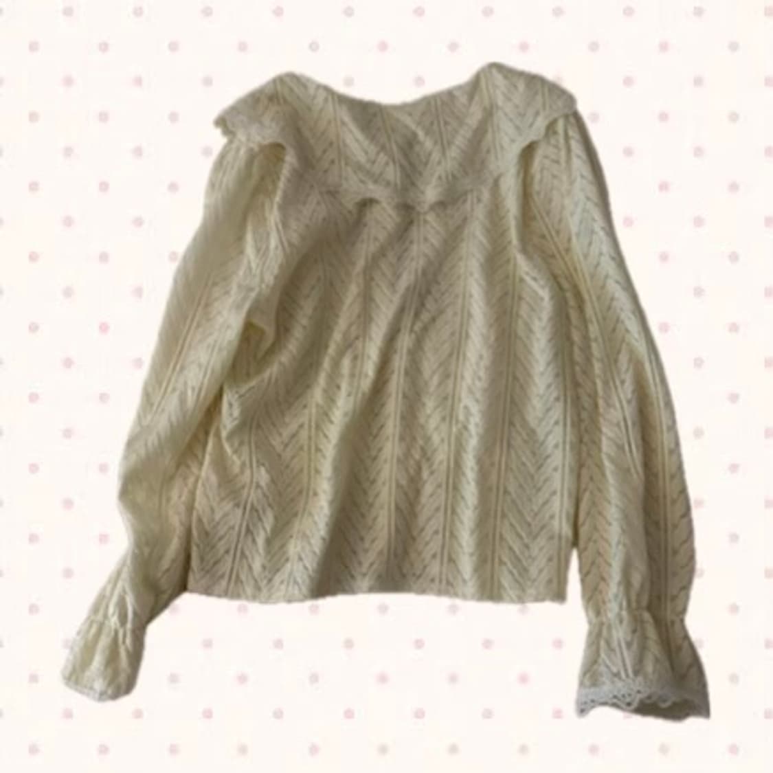 미소녀 리본 프릴 블라우스 상품이미지2