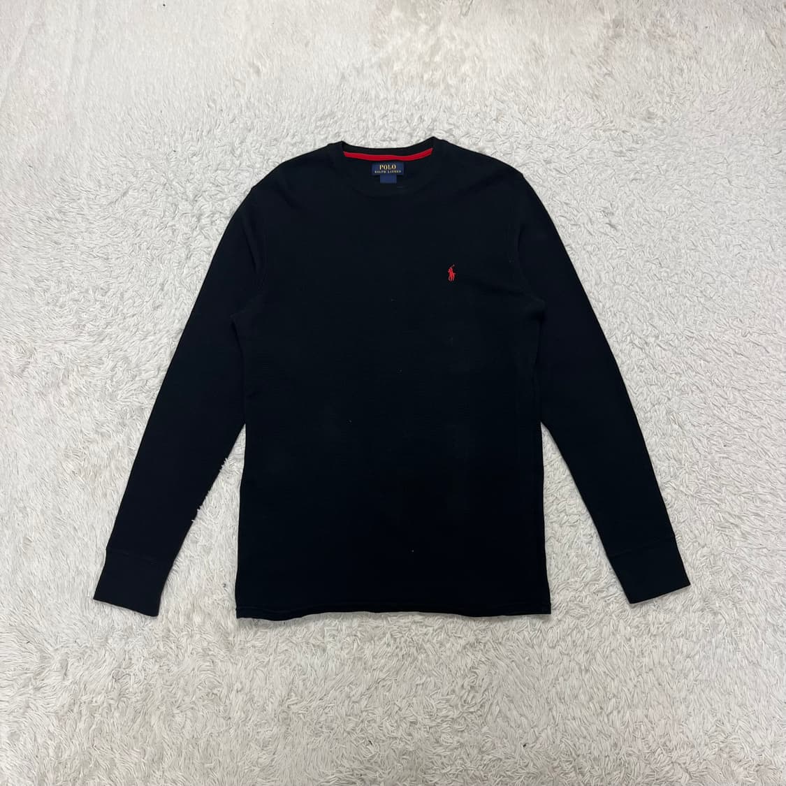Polo black waffle long sleeves 상품이미지4