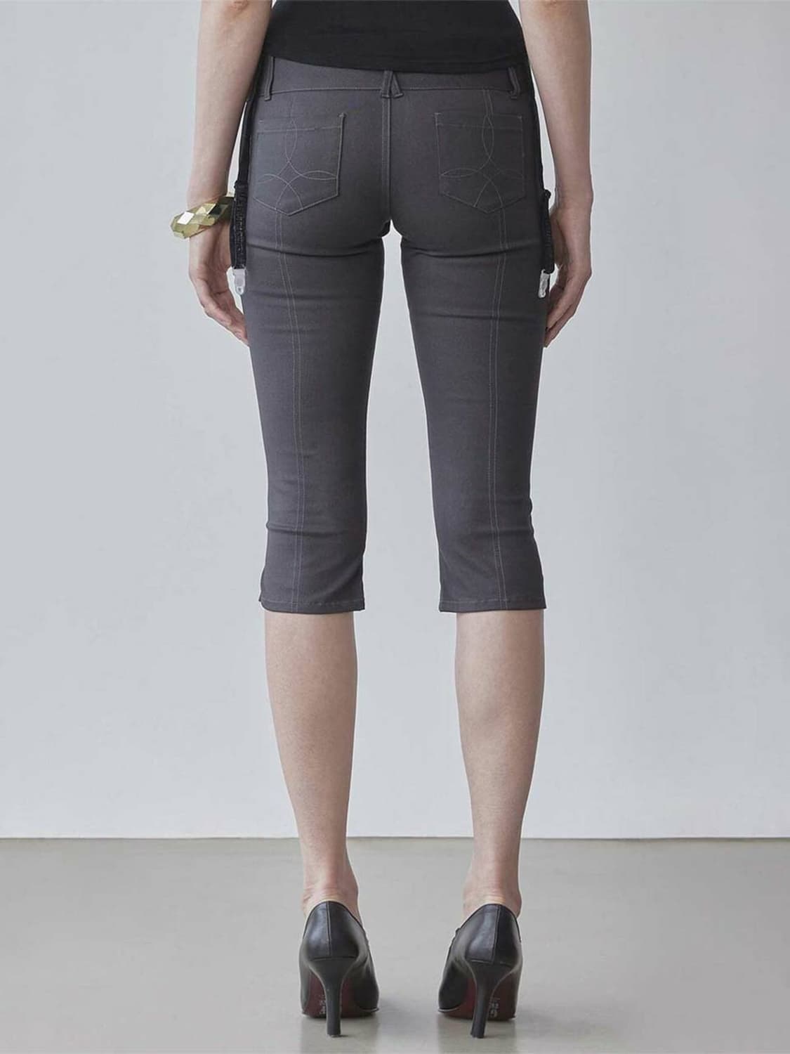 스컬프터 90s cotton capri pants charcoal 상품이미지2