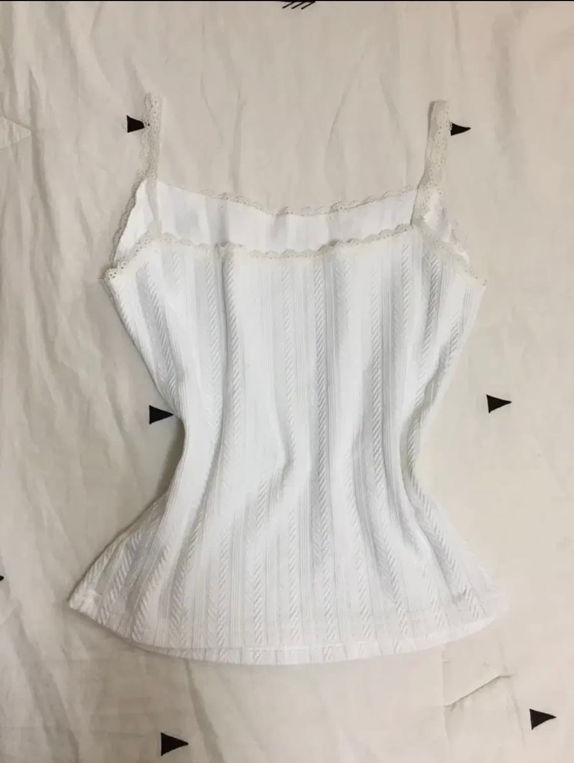 모리걸 하구미 레이스 화이트 끈나시 상품이미지1