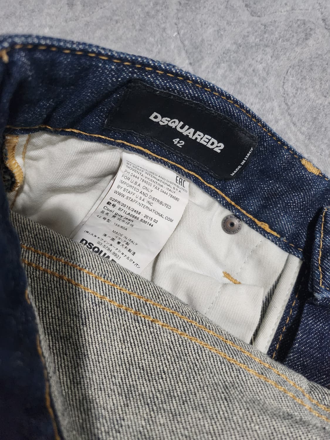 **디스퀘어드2 워싱 데님 팬츠 (슬림핏)-29 상품이미지7