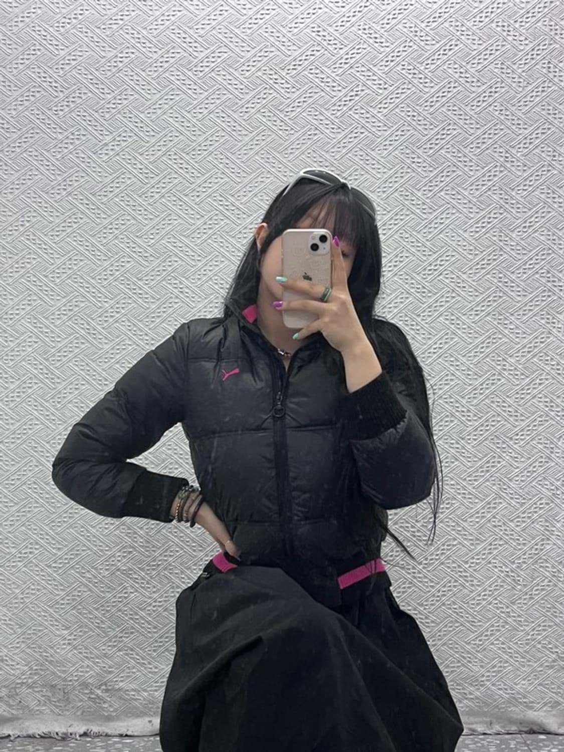 푸마 블랙핑크 오리털 덕다운 푸퍼 패딩 S C06975 상품이미지2