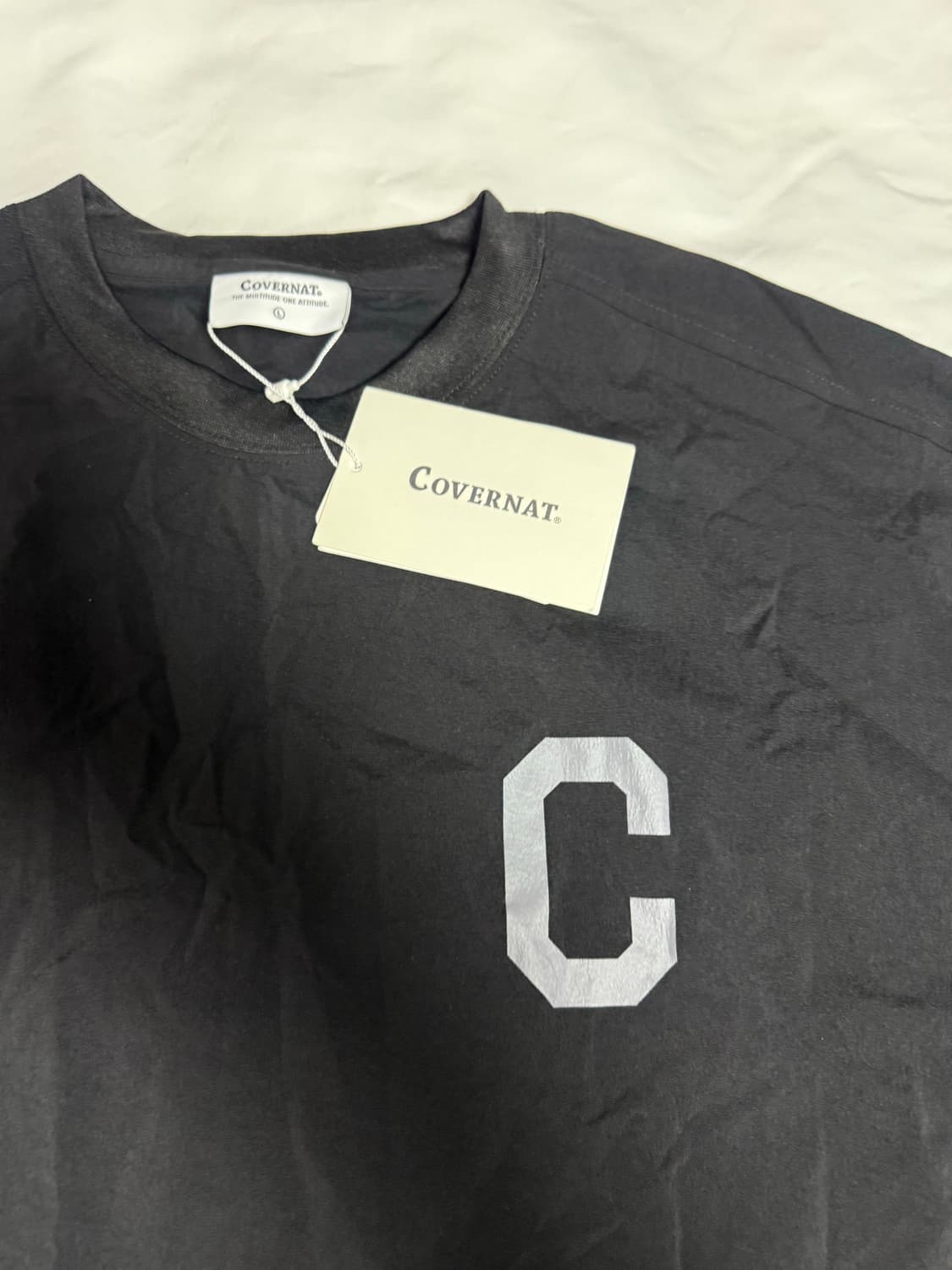 새상품)Covernat C Logo T-shirt Black L 상품이미지7