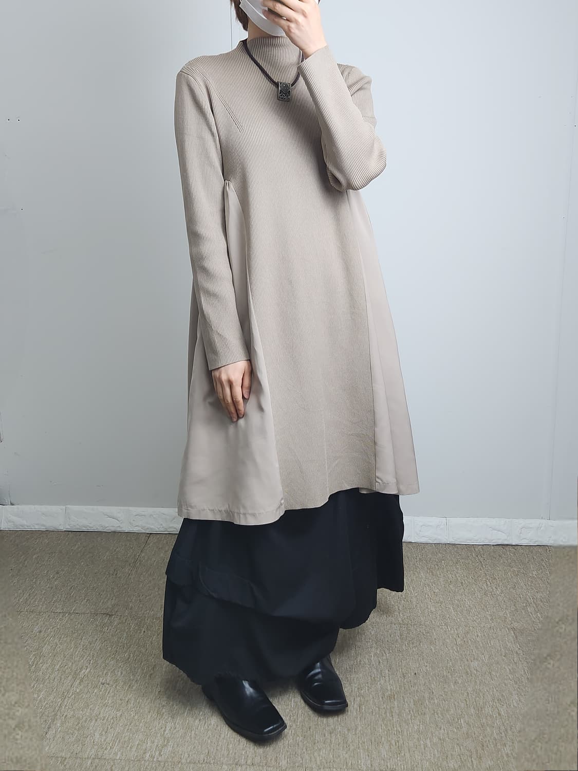 골지 셔링 원피스 상품이미지3