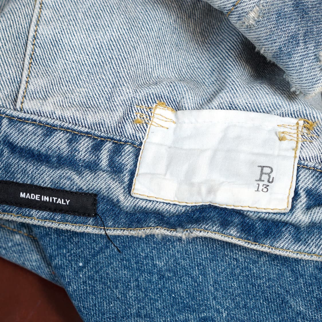 R13 드랍 숄더 데님 베스트(핸드 드로잉 커스텀) 상품이미지9