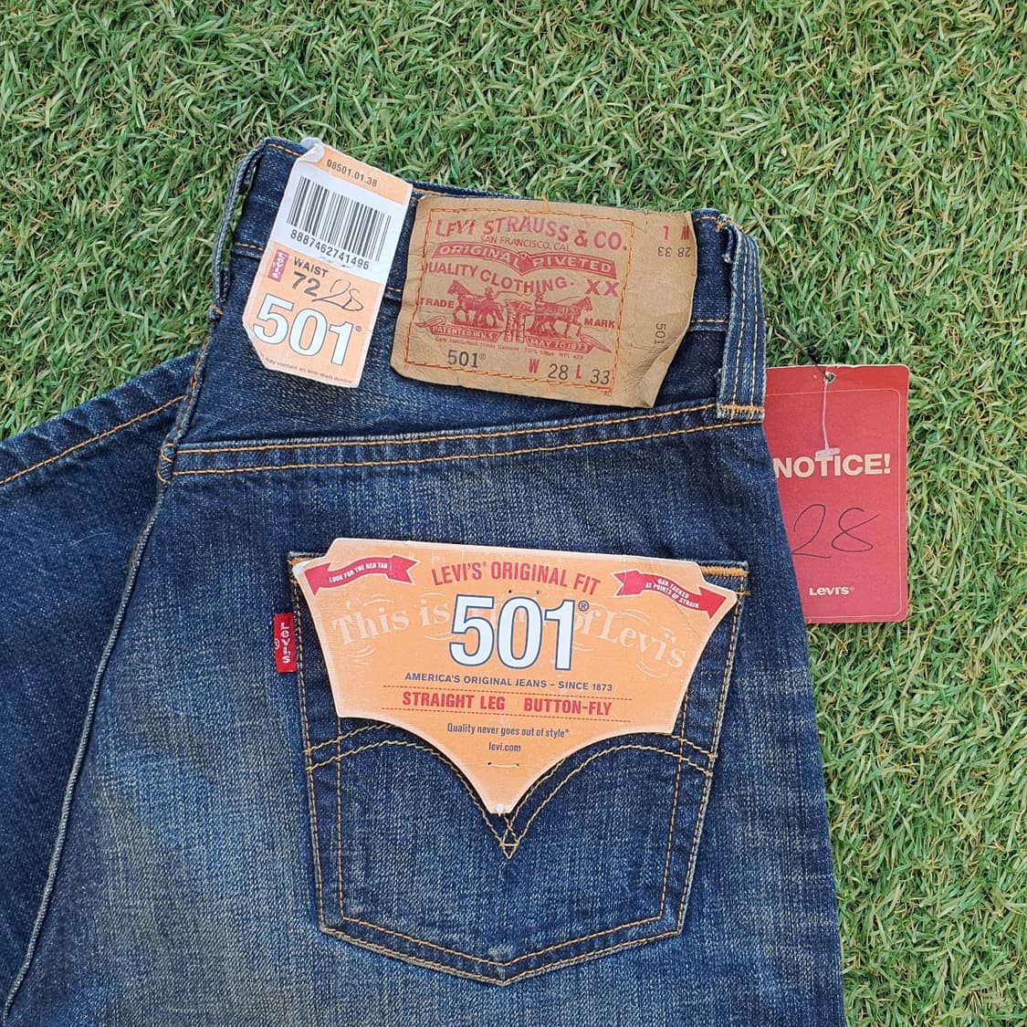 28x33)리바이스 08501 데드스탁 워싱 데님팬츠 상품이미지6