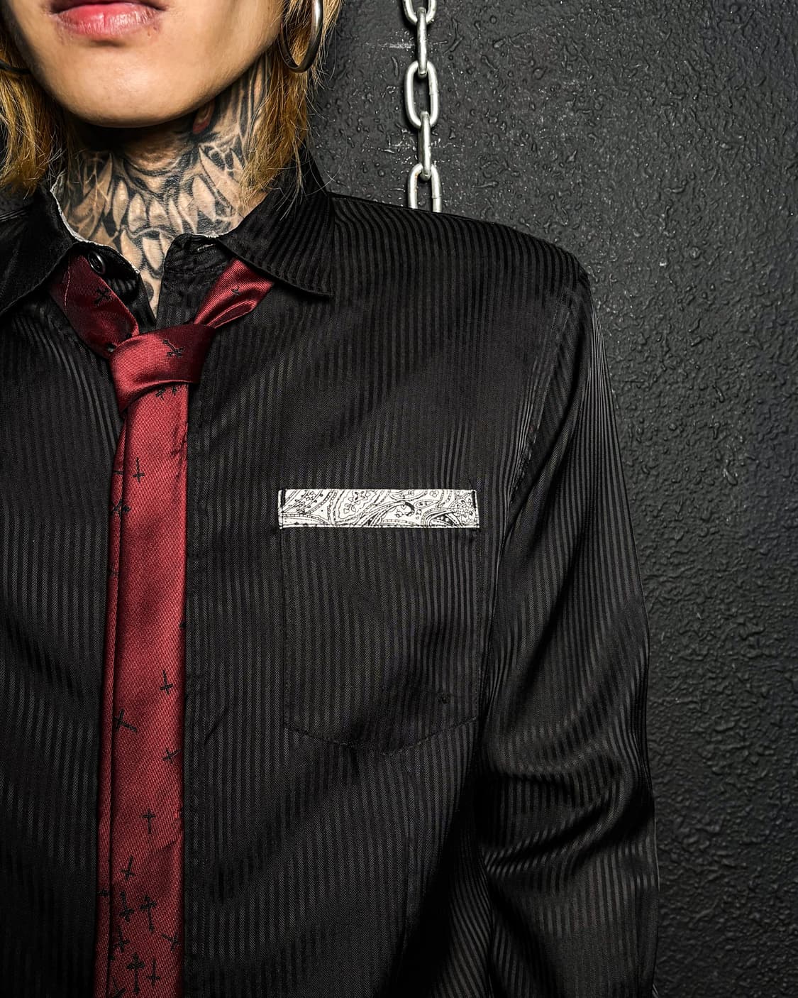 semantic design – Black Glossy Shirt 상품이미지2