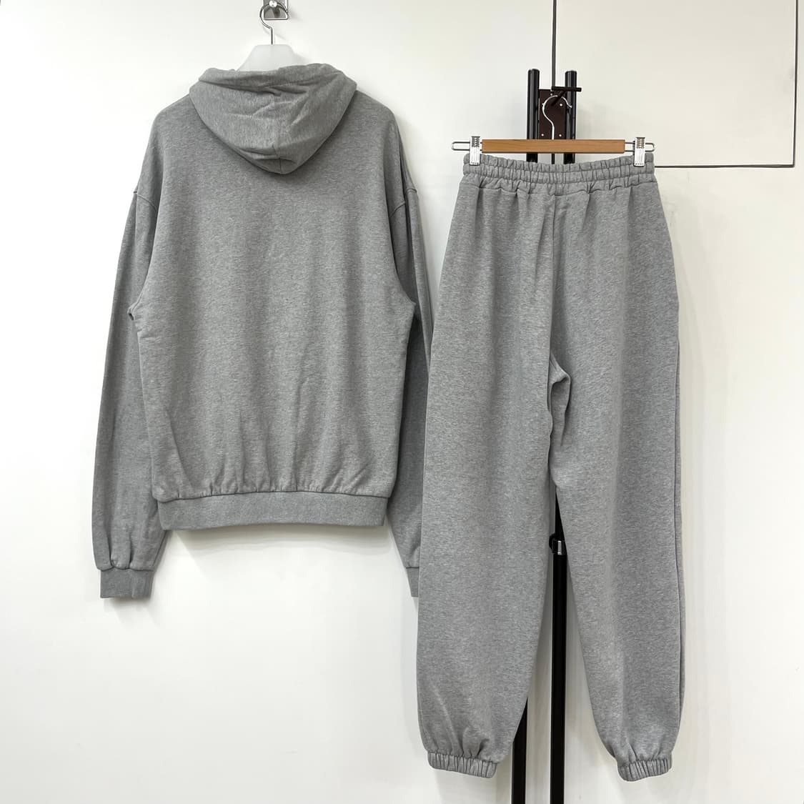 (세트가격) 우알롱 시그니처 벌룬 오버핏 후드 트레이닝 세트 상품이미지3