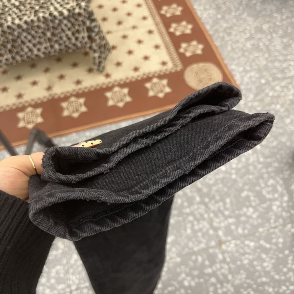 에이골디 모던시크 캐주얼 하이웨스트 흑청 데님팬츠 26인치 C09723 상품이미지6