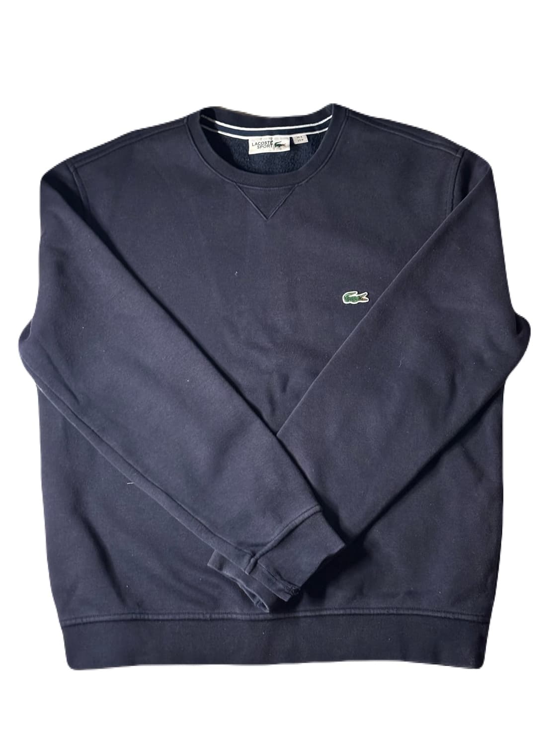 라코스테 크루넥 코튼 저지 롱슬리브 블랙네이비 상품이미지1