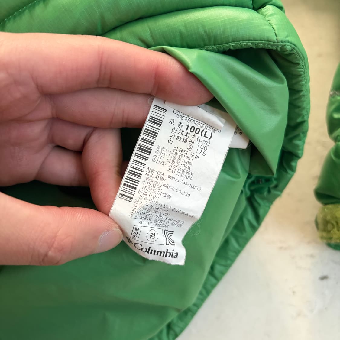 컬럼비아 빈티지 구스다운 경량패딩 L 상품이미지7