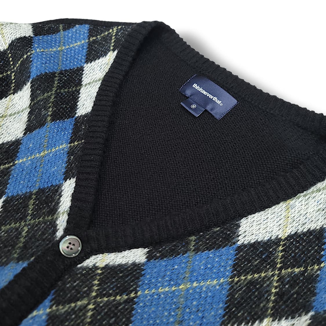 [M~L] 디스이즈네버댓 아가일패턴 아크릴 가디건 상품이미지8