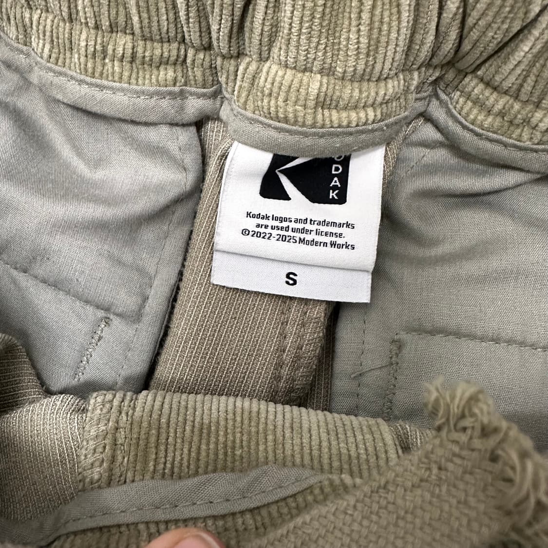 KODAK 코닥 여성 코듀로이 와이드 팬츠 베이지 27.5인치 상품이미지5