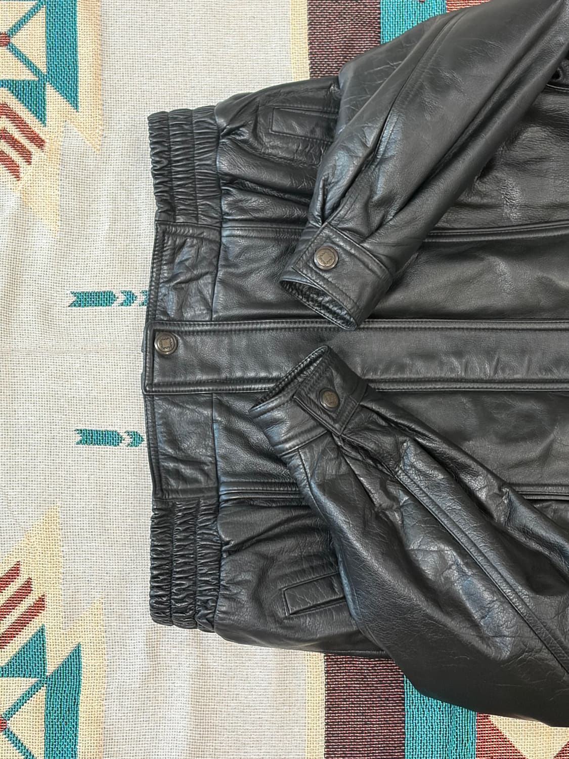 Rodeo 클래식 소가죽 봄버 레더자켓 상품이미지5