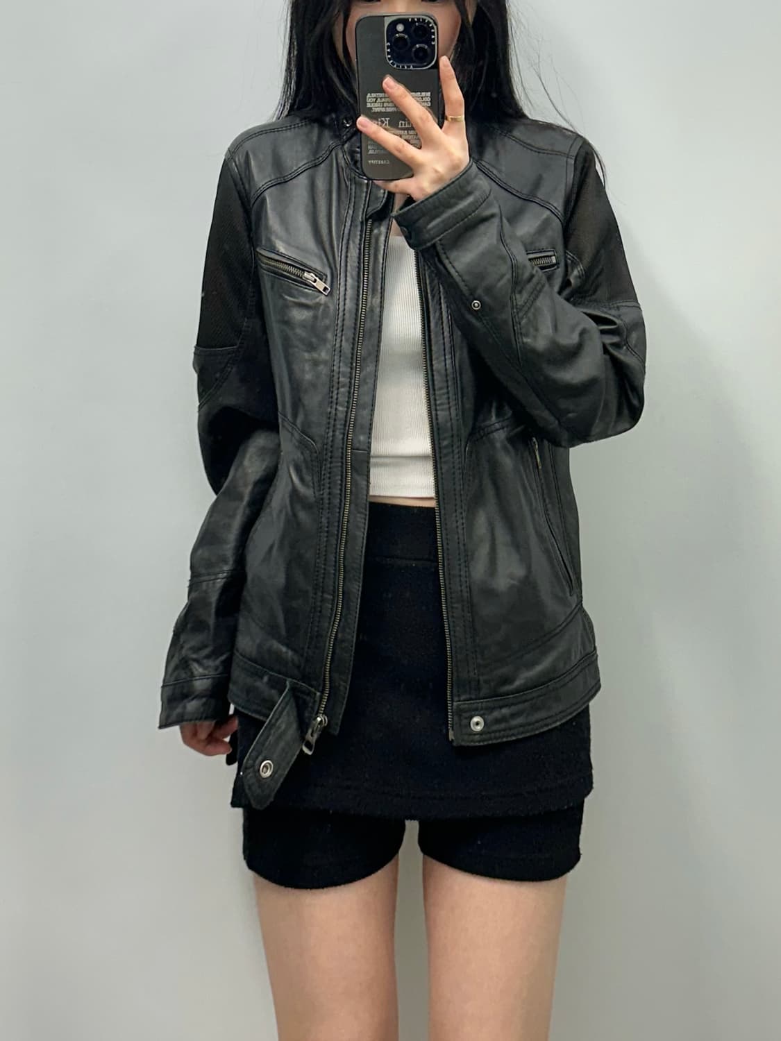 디젤 00s 양가죽 블랙 레더 자켓  상품이미지1