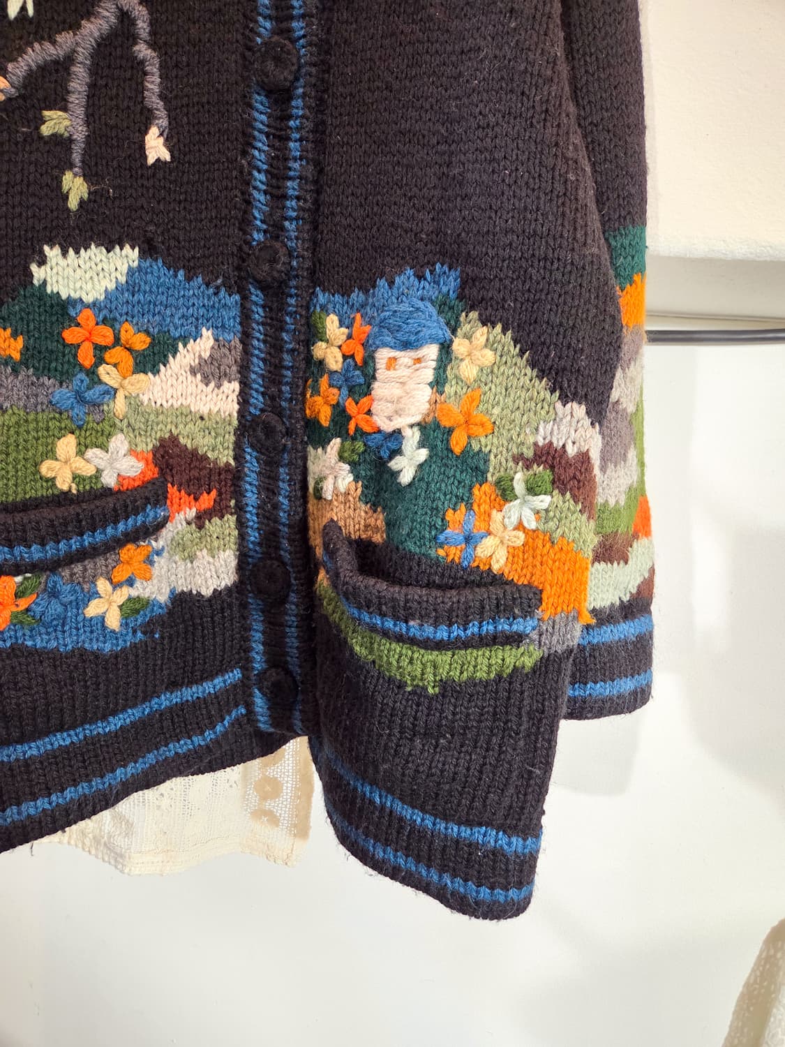 자수 가득 울 가디건 상품이미지3