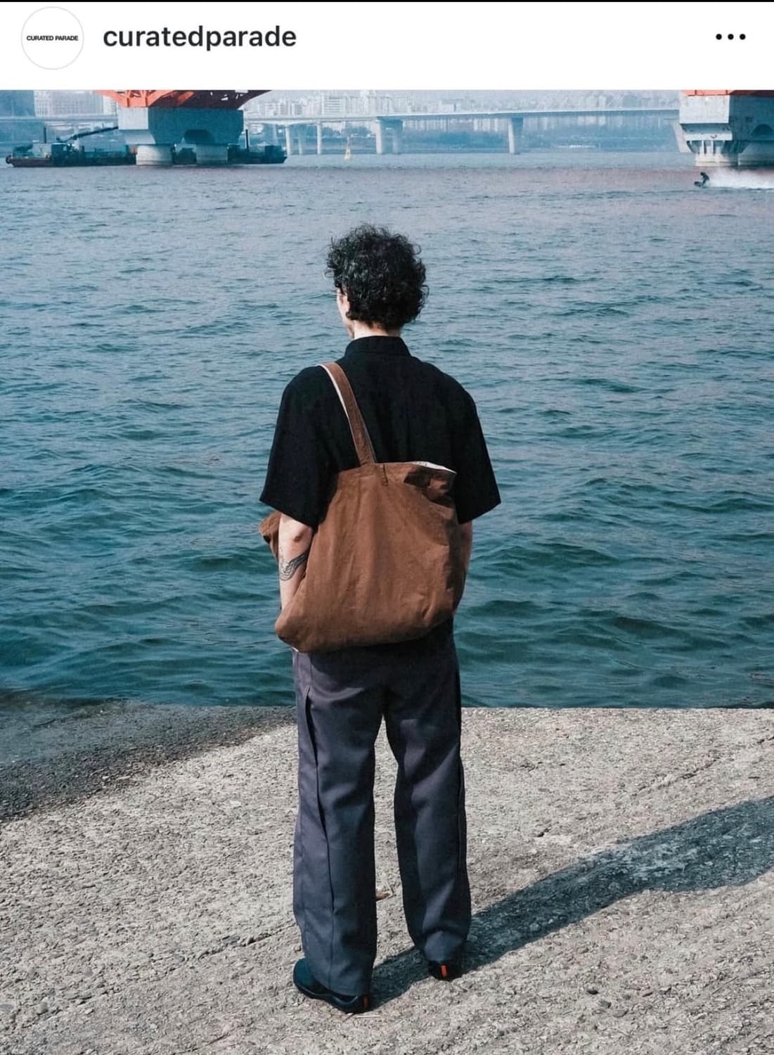 큐레이티드퍼레이드 도트백 브라운 상품이미지2